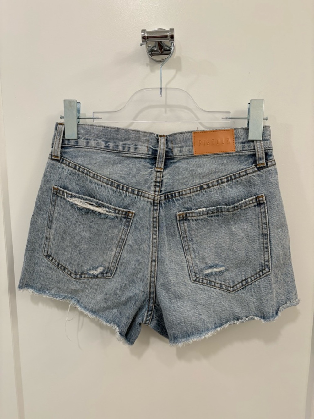 Pistola Distressed High Rise Denim Shorts Size 25 - Picture 5 of 9